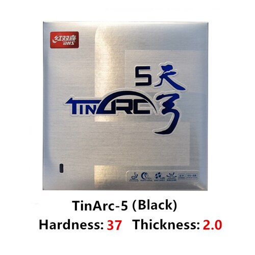 DHS TINARC 5-GOMA para tenis de mesa, esponja de ping pong, TINARC-5, original: Black H37 T2.0