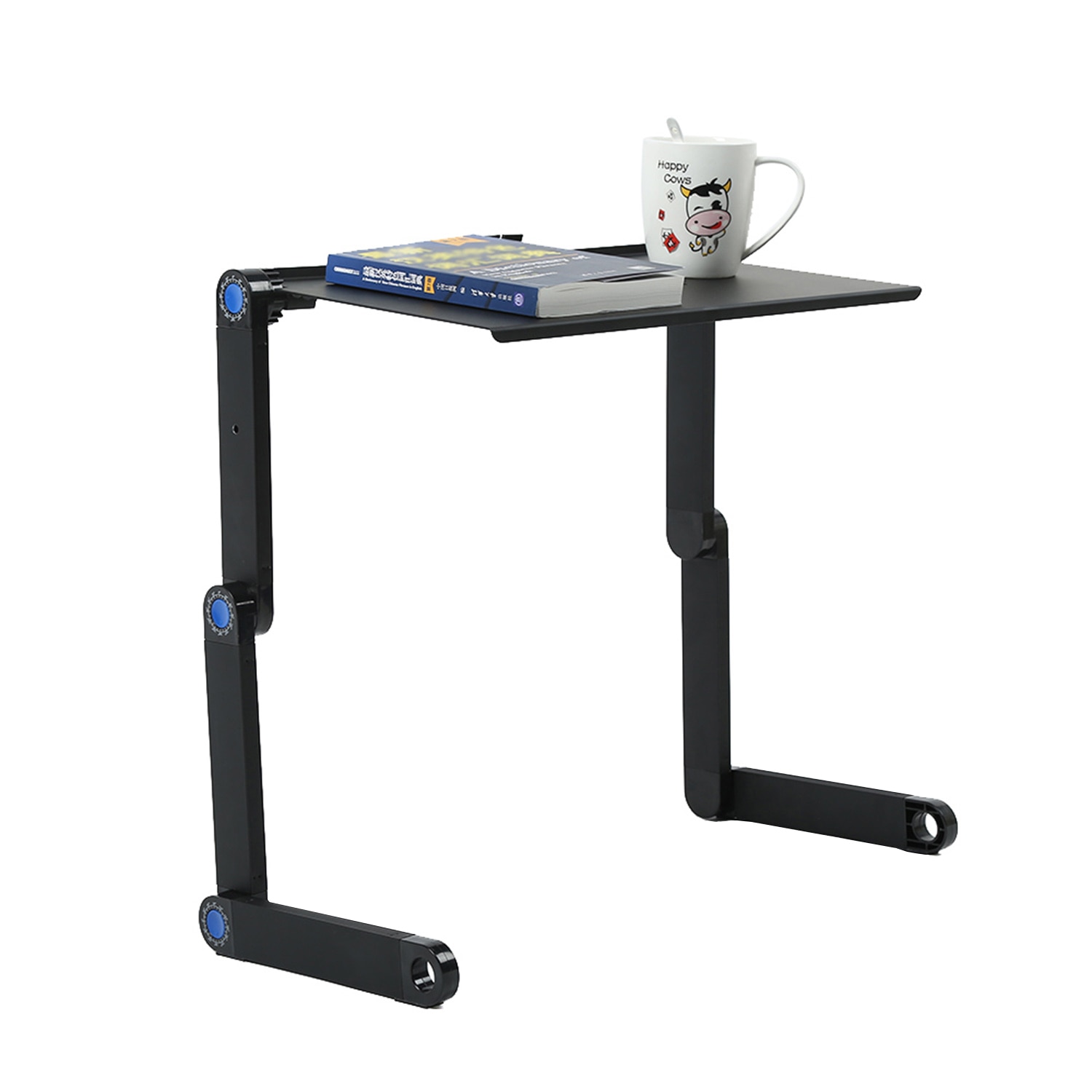 Aluminium Adjustable Laptop Stand Lightweight Portable Laptop Table Office Laptop Riser Standing Desk with 2 Cooling Fans