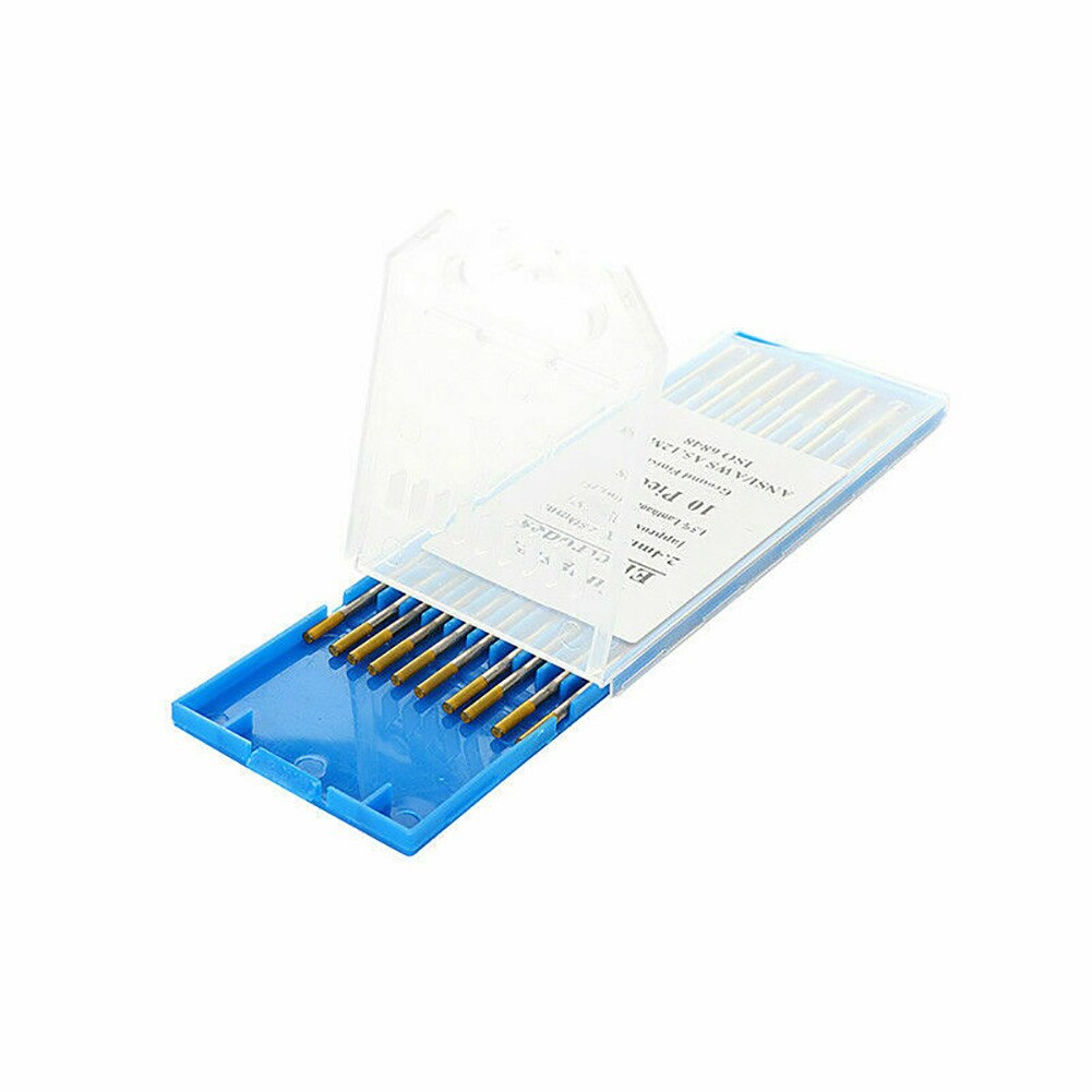 10x Wolfram-Elektroden WL15 Gold – 1,5% Lanthaniert, 2 Mm, Für Alu & Edelstahl Schweißen