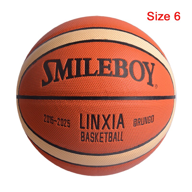 Men Basketball Ball PU Material Size 7/6/5 Outdoor Indoor Match Training Basketball Women baloncesto: LX-Size 6