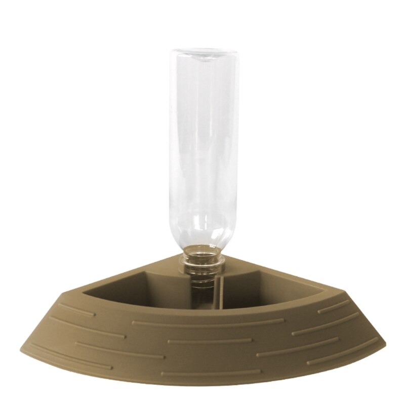 Prato de canto pequeno do terrário do distribuidor animal para o lagarto waterer automático 2 do alimentador do réptil em 1 comida e água da tartaruga: Titanium Gold