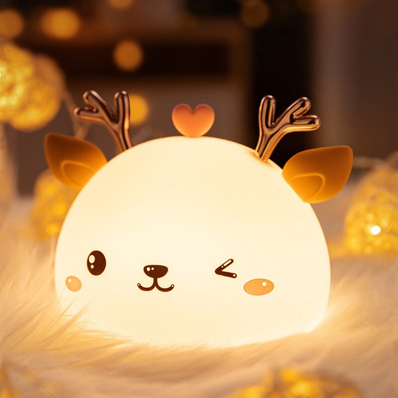 Nachtlicht katze silikon nachtlicht usb-wiederaufladbar touch-sensor schlafzimmer bettlampe mit fernbedienung für kinder baby dekoration