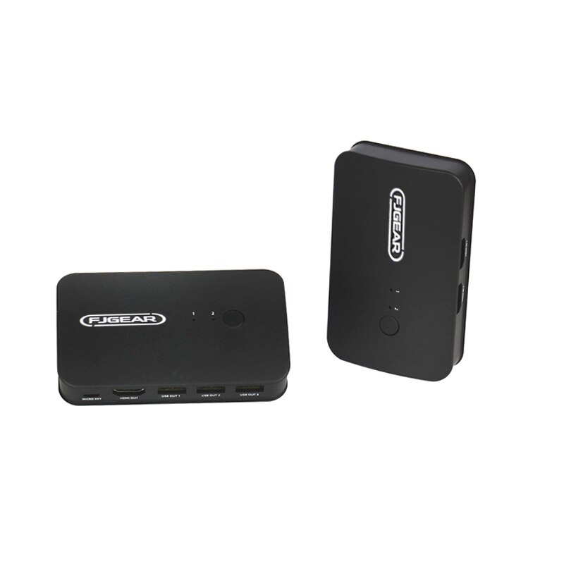 2 Ports KVM Switch HDMI-compatible 2 Input 1Output Two Computer Device Share Displayer USB Printer Keyboard Mouse U Disk