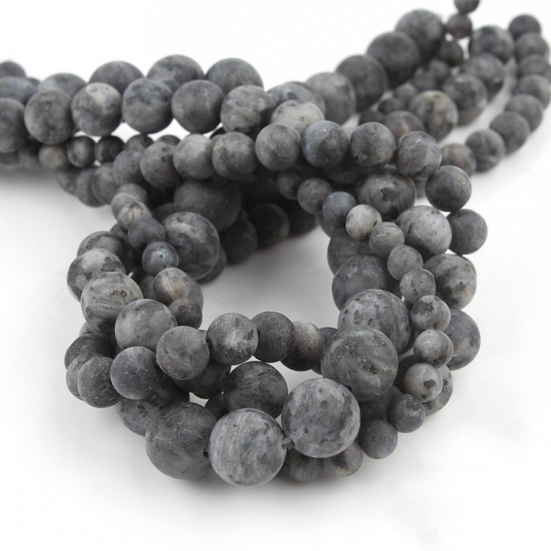 Natürliche matt Schwarz Labradorit Stein Perlen Für DIY Schmuck Machen 4 6 8 10 12mm Runde verlieren Perlen Armbinde zubehör 15''