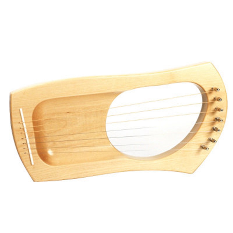 7 String Wood Lyre Harp Metal Solid Wood Stringed Instrument Orchestral Musical Instrument Harp: Default Title