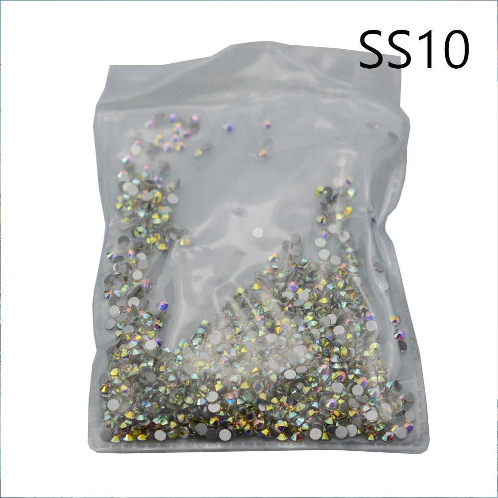 1440 stks/zak Micro Plaksteen Crystal en AB Rhinestone Voor Nail Art 3D Decoratie DIY Nail Art Pixie Steentjes: ss10