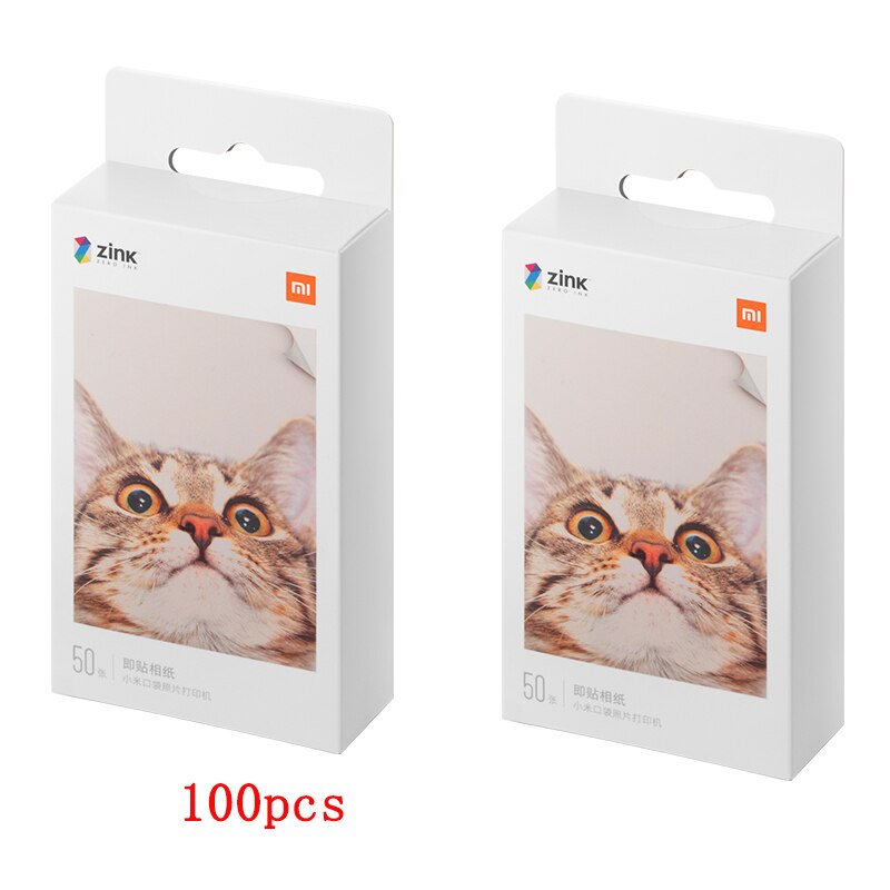 Xiaomi zink pocket printer papper självhäftande foto färgtryck 3- tum mini pocket fotoskrivare snabb