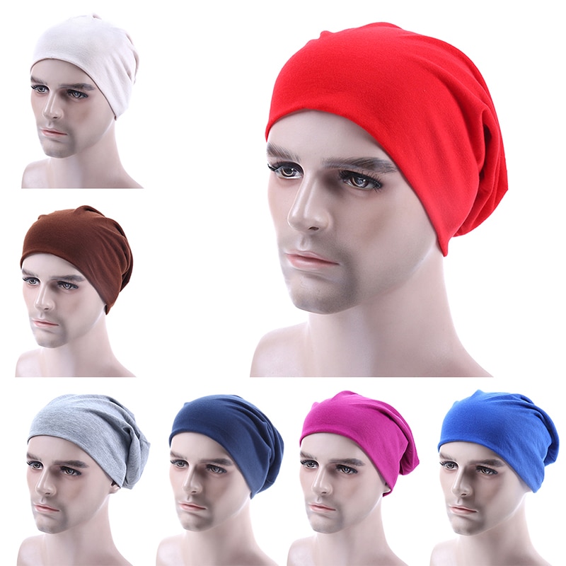 Women Men Beanies Hat Solid Color Hip-hop Snap Thin Soft Beanies Hat Cap Bonnet