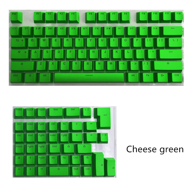 118 PBT Keycaps Set For 61 64 68 71 82 84 Layout Mini Mechanical Keyboard Key Cap RGB Letter Green Purple White Black Universal