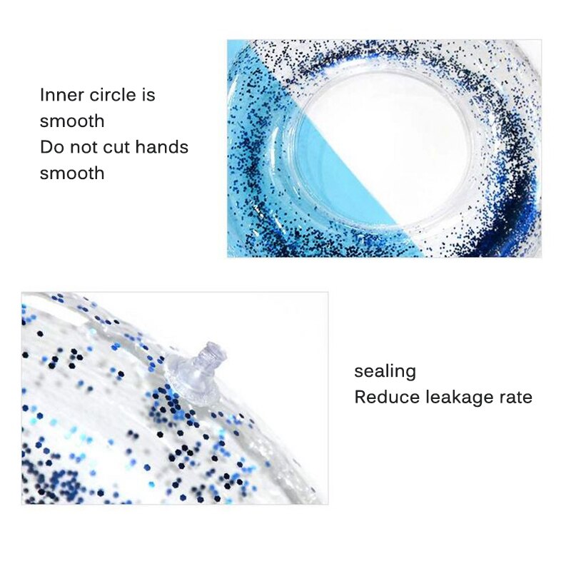 Inflatable Adult Children Swimming Ring Inflatable Pool Float Circle For Adult Children Swim Sequins Swimming Ring Floating Pool
