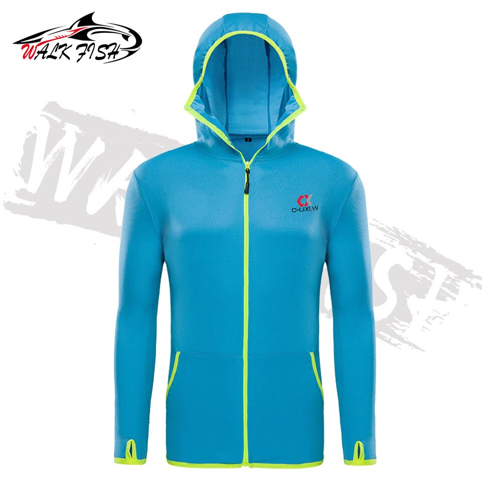WALK FISH Breathable Fishing Clothing Men Waterproof Fishing Shirts Quick Drying Fishing Clothes Long Sleeve Fishing Jacket