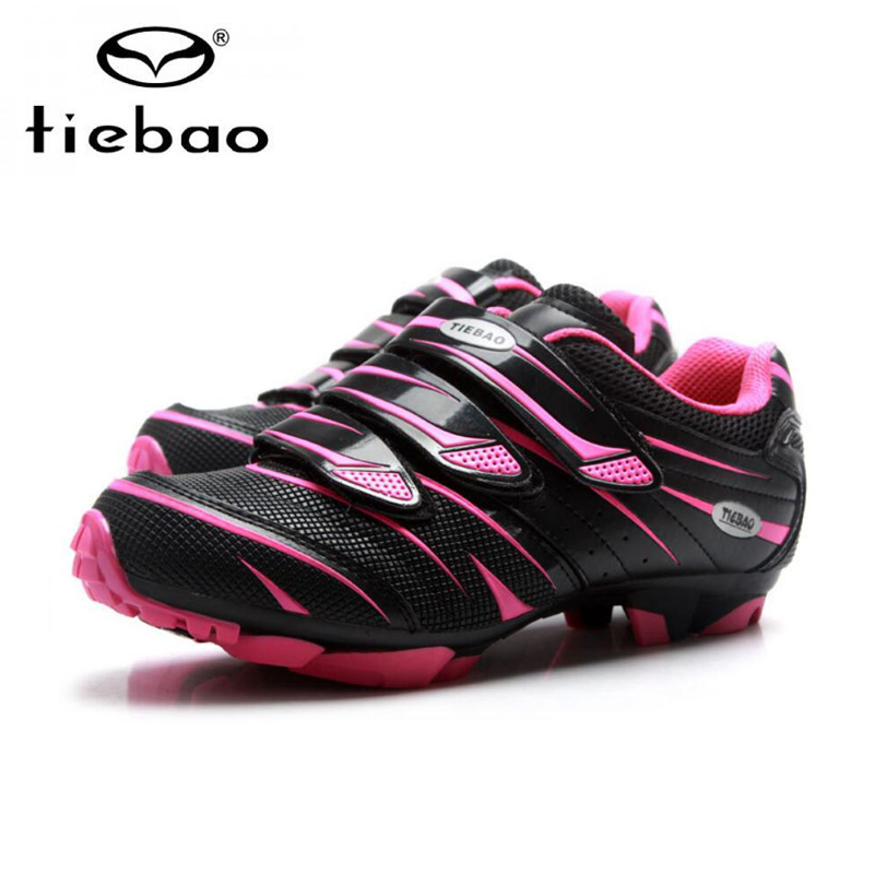 Tiebao Frauen Radfahren Schuhe Sapatilha Ciclismo Mtb SPD Pedale Sneaker Atmungsaktive selbst-Verriegelung Reiten Fahrrad Weibliche Mtb Schuhe