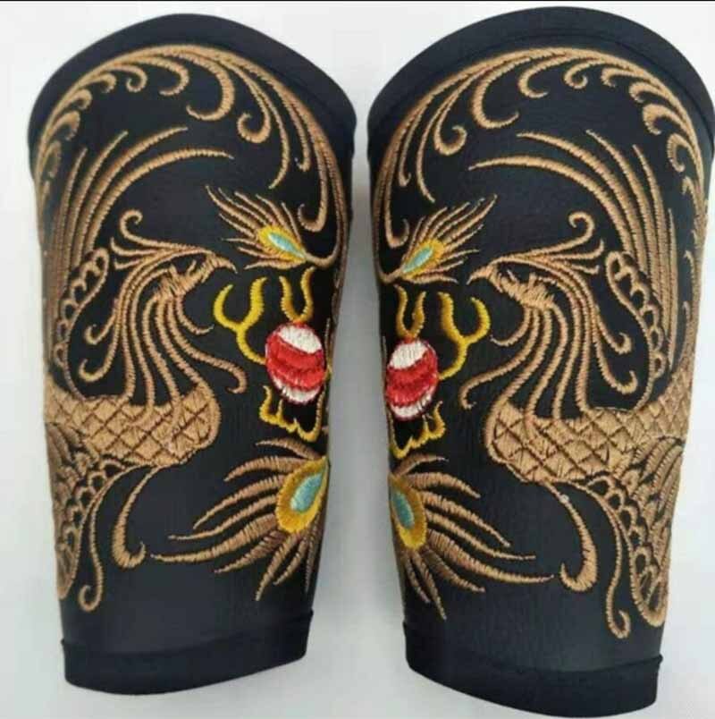 Ancient Hanfu Bracer Men's Hat Flat Top Eaves Hat Chinese Ming Dynasty Cosplay Accessories Hanfu Hat Bracer Armguards For Men