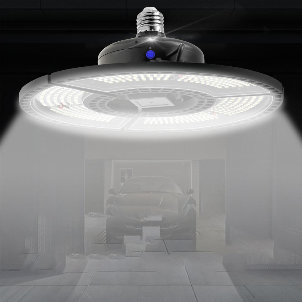 E27/E26 LED Lamp 100-265V 60W Deformation Garage Light UFO High Bay Light Ceiling Light Foldable Workshop Lamp Factory Light
