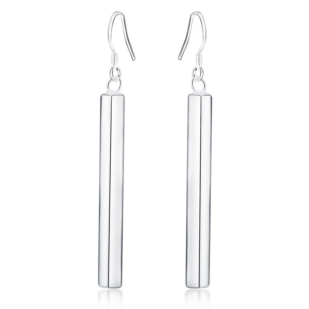 Orecchini pendenti lunghi a forma di bastone in argento Sterling 925 gancio temperamento moda donna matura gioielli di alta qualità