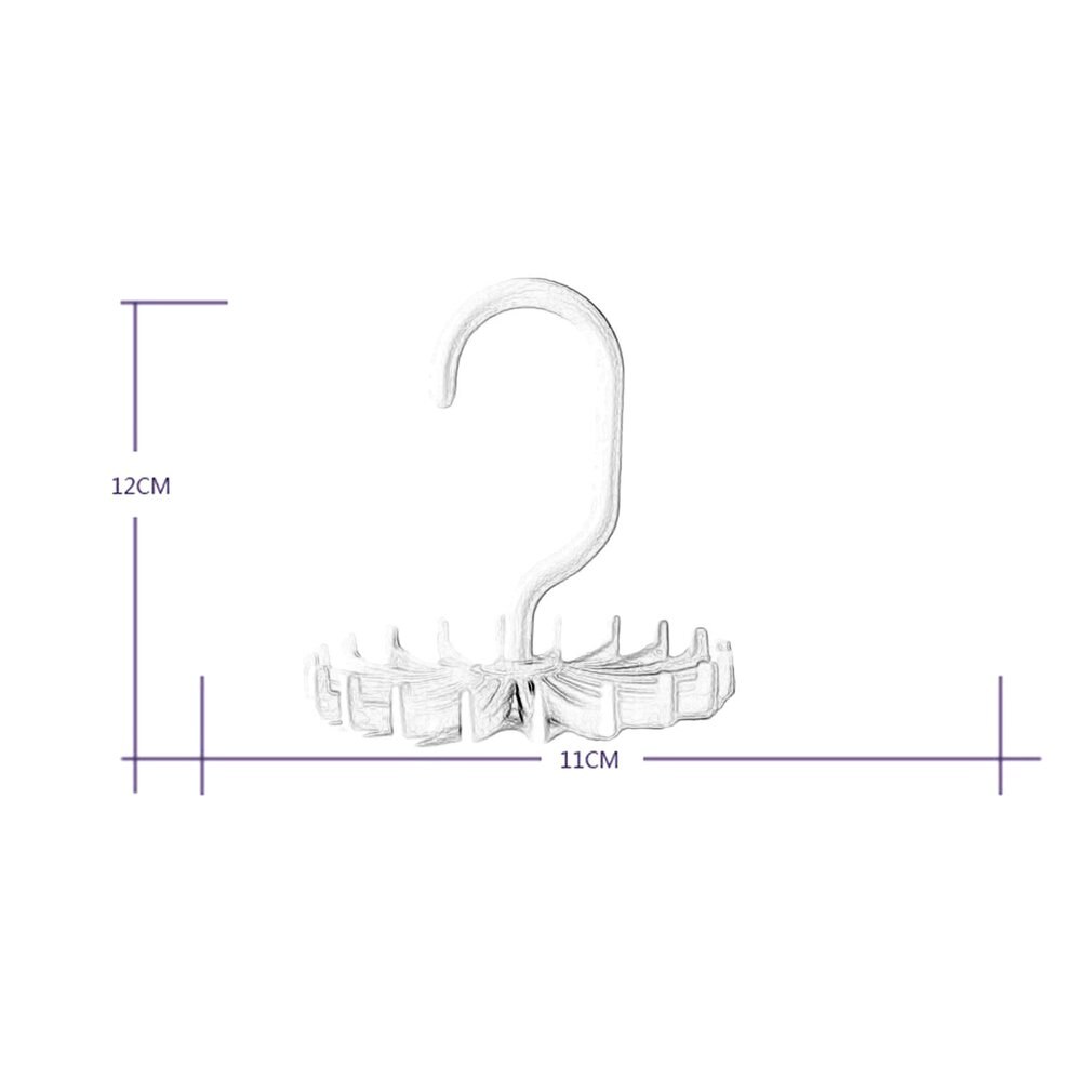 Plastic Tie Rack 360 Degree Rotating Rack Closet Organizer Garment Suit