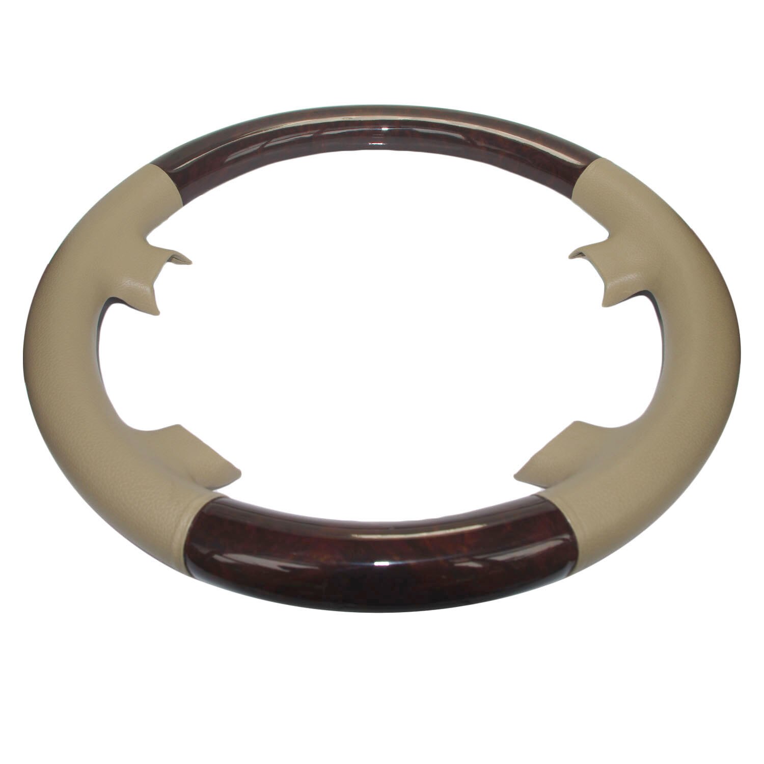 Cubierta de volante de madera y cuero marrón para Mercedes 95-99 W210 S210 E230 E300 E320 E430 E55 W202 S202 C180 C230 C220 C280 C43 AMG