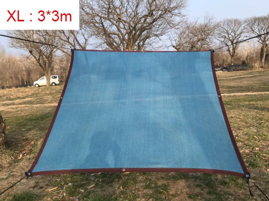 Zonnescherm gaas rechthoek tuin zonnescherm zonnescherm luifel zwemmen schaduw buitenbescherming kamperen toeristische tent pergola artikel: Blauw (3 x 3cm)