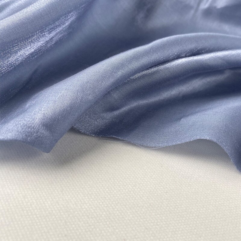 Cf701 effen gele/gouden/blauwe/roze/grijze glanzende zachte dunne zomerstoffen voor jurken, katoenen tencel satijnen stoffen, handgemaakte doe-het-zelf stoffen