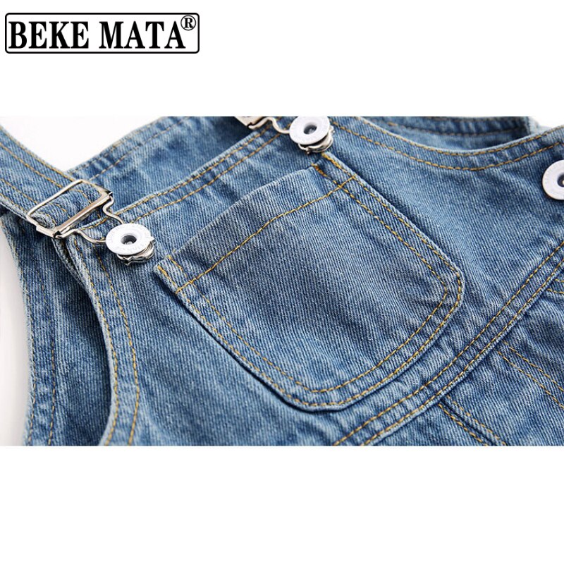 Denim Overalls For Baby Autumn Jumpsuit Kids Girls Clothes Ripped Toddler Boy Pants Button Fly Children Clothing Overalls