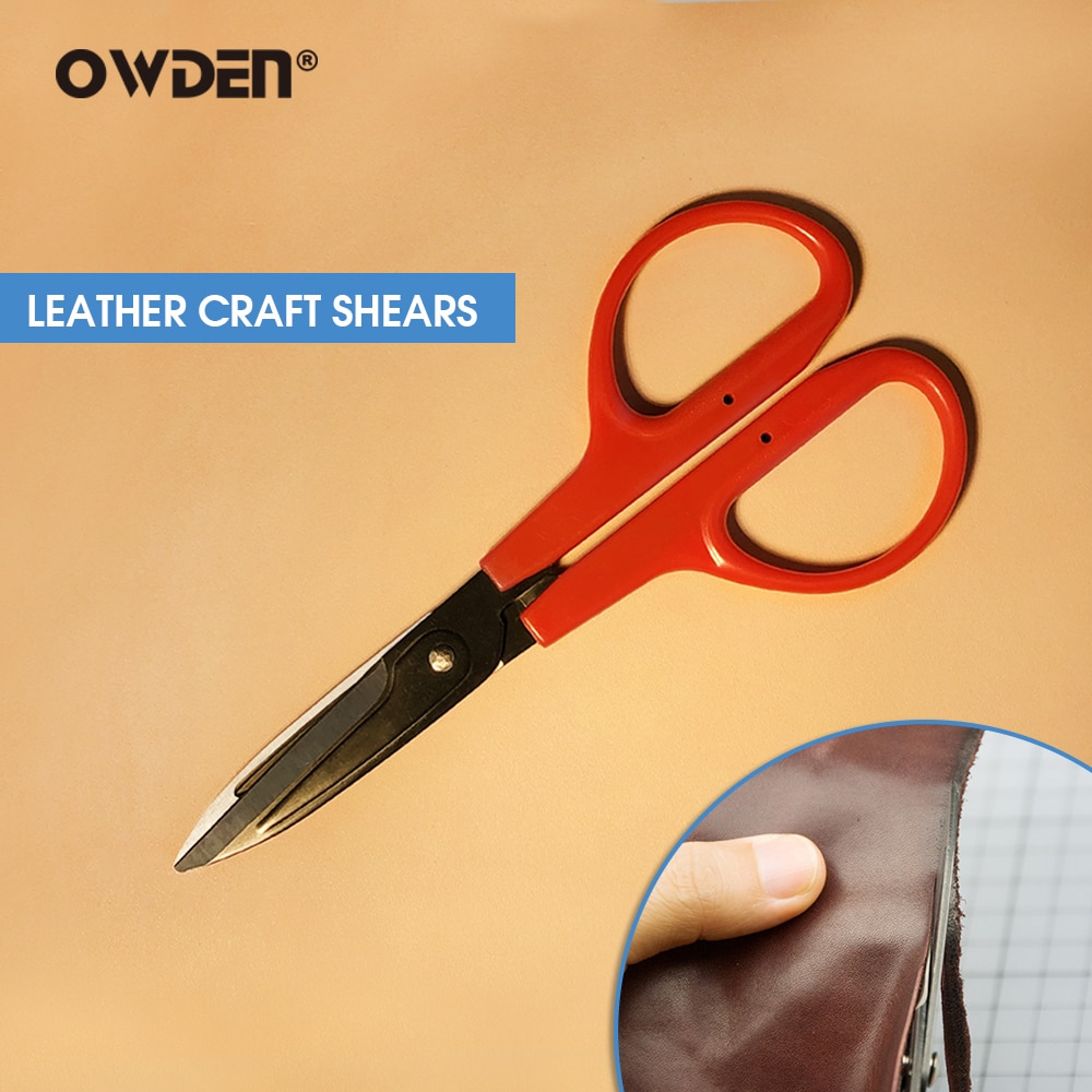 OWDEN Leather Scissor Handcraft Shears Sharp Cutting Tool