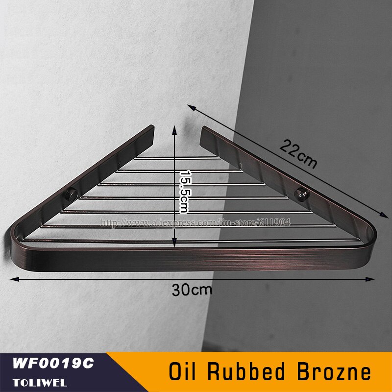 Bath Corner Shelf Antique Bronze Bathroom Shower Shelf Shampoo Holder Shelves Storage Shelf Rack Bathroom Basket Holder WF0019: Oil Rubbed Bronze