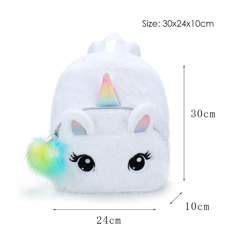 Stil børn plys rygsække tegneserie enhjørning skoletasker søde børnehave tasker til børn piger mochila infantil: 3