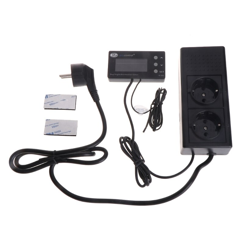 TC-220 0-50C jour/nuit sur OFF Thermostat numérique de Reptile avec régulateur de minuterie régulateur de température amphibien Animal: Default Title