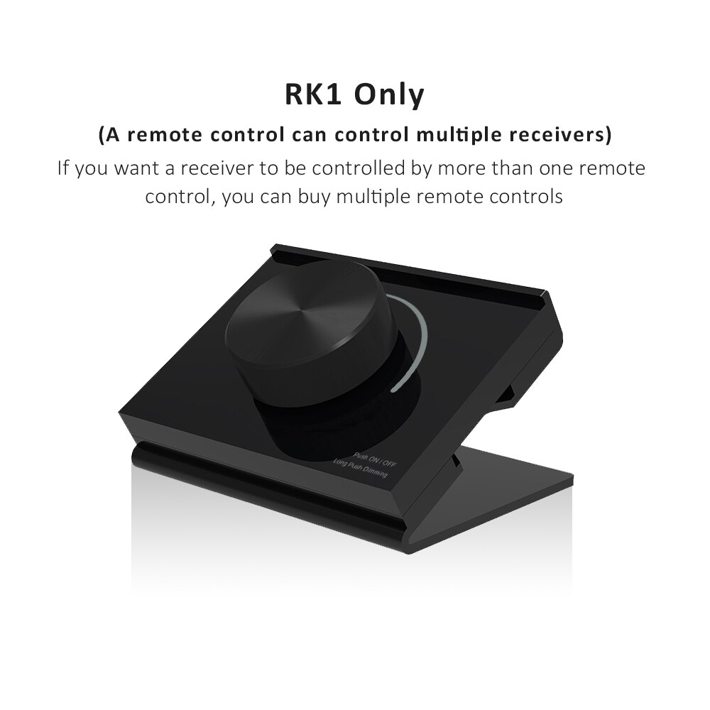 Led Dimmer 12V 24V 5V 36V Desk Mount Rotary Panel 2.4G Rf Pwm Afstandsbediening knop Dimeer Schakelaar Voor Enkele Kleur Licht Strips: RK1 Remote Only