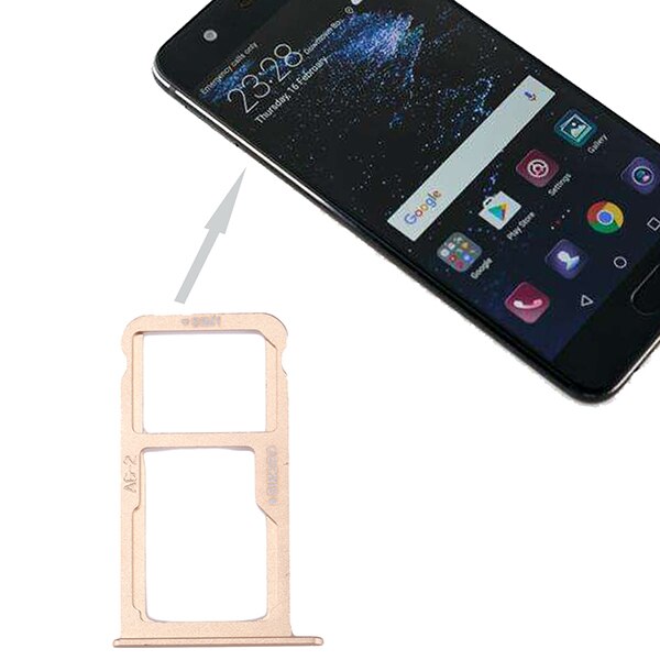 SIM Card Tray &amp; SIM / Micro SD Card Tray for Huawei P10: Gold