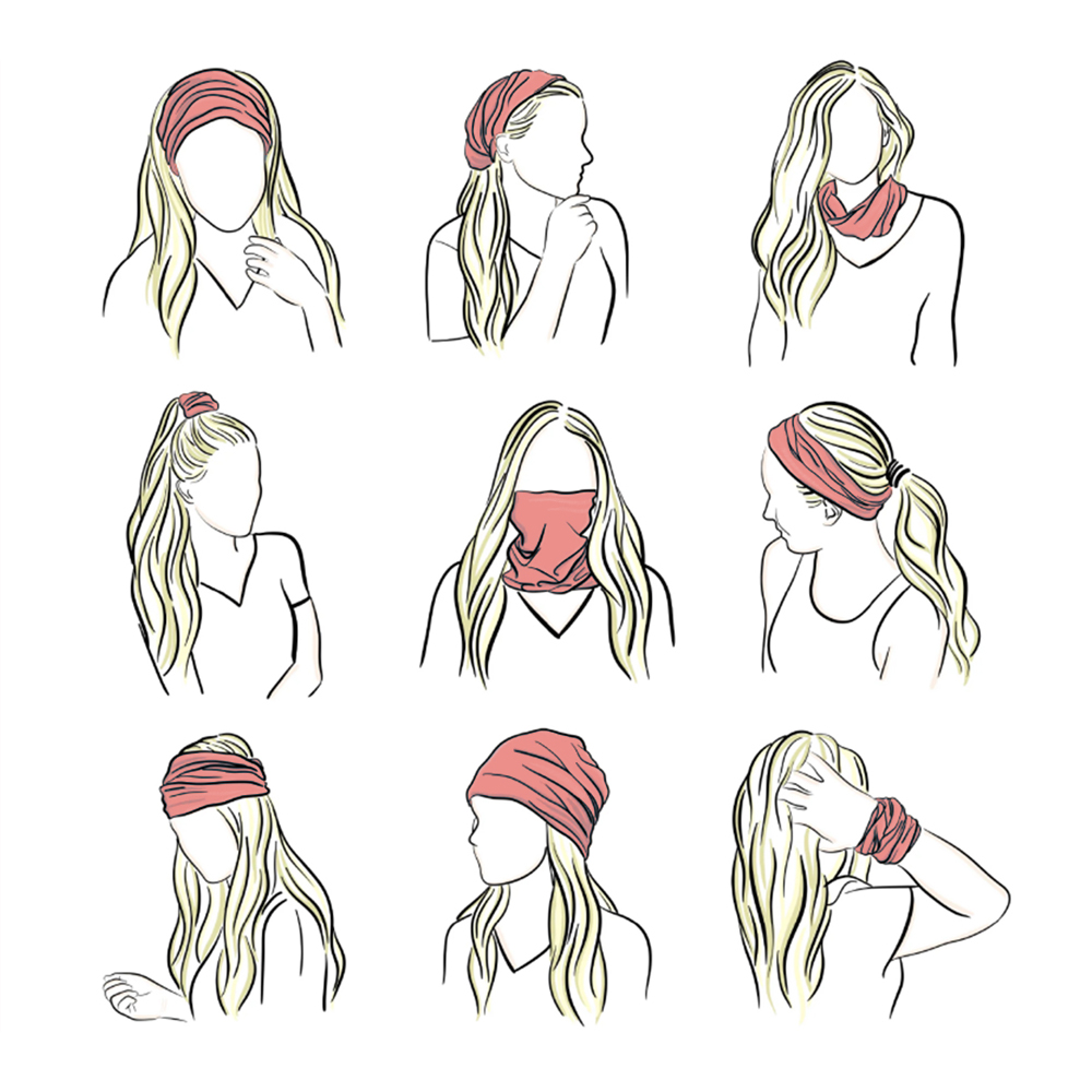 Pink Bandana Face Mask Hiking Bandanna Women Running Camping Yoga Headband Quickdry Neck Gaiter Seamless Tube Cycling Head Scarf