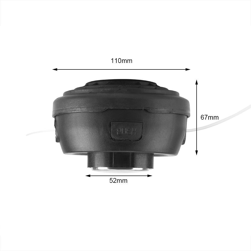 Universellt Gräsklippartrimmerhuvud Byte - Plast/Nylon + Aluminium - 110mm Toppdiameter