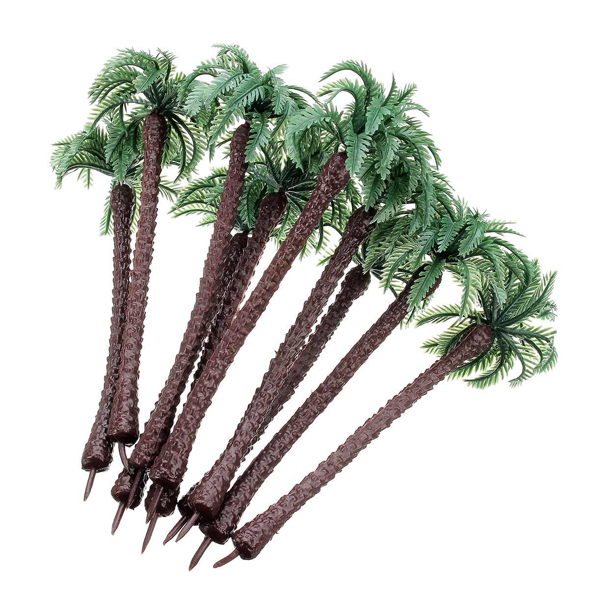 10pcs DIY Decor Artificial Coconut Tree Decor Mini Tropical Palm Trees Fairy Garden Miniature Landscape Scenery Decoration