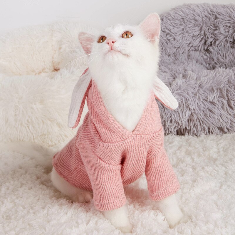 Cute Rabbit Ear Pet Dog Clothes For Small Dogs Coat Winter Dog Hoodie Puppt Cat Clothing For Dogs Costume Pet Outfits Ropa Perro