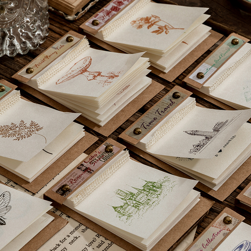 Livre de voyage avec animaux de la Jungle, 50 feuilles de papier artisanal rétro décoratif Vintage pour Scrapbooking, planificateur de Journal intime, DIY bricolage
