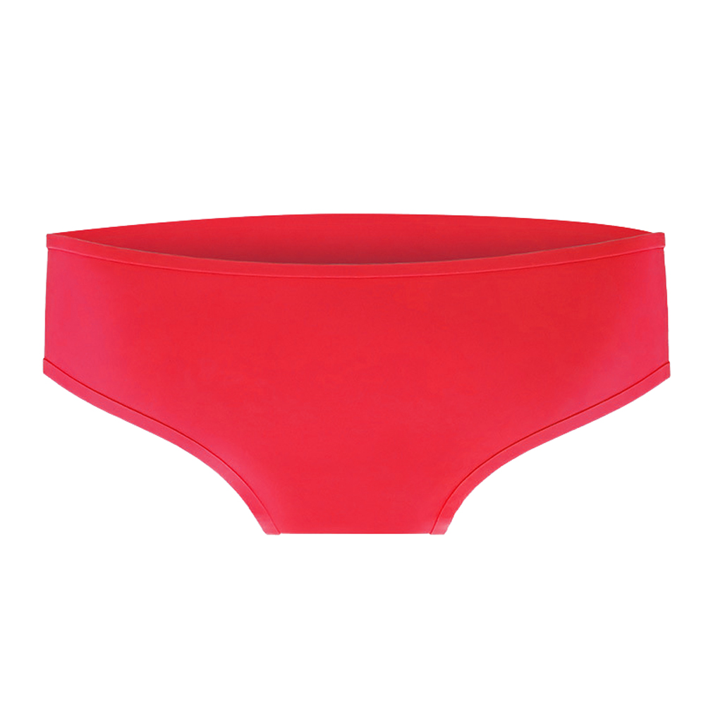 Silicone Middle Waist Women Panties Practical Soft Beach Solid Menstrual Period Waterproof Elastic Non Toxic Swimming Leakproof: Red