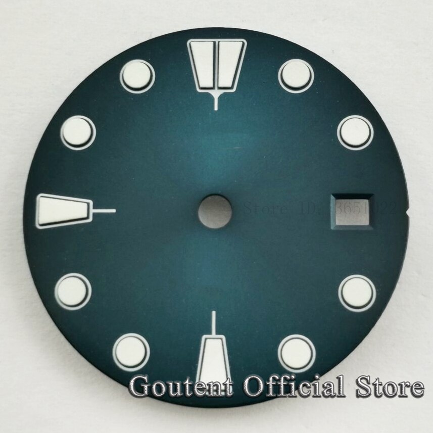 Bliger 28.5mm sterylny czarny/niebieski/zielony zegarek tarcze świecąca tarcza dopasowanie etai2836 2824,Miyota8215 821A,DG2813 3804 ST1612 ruch