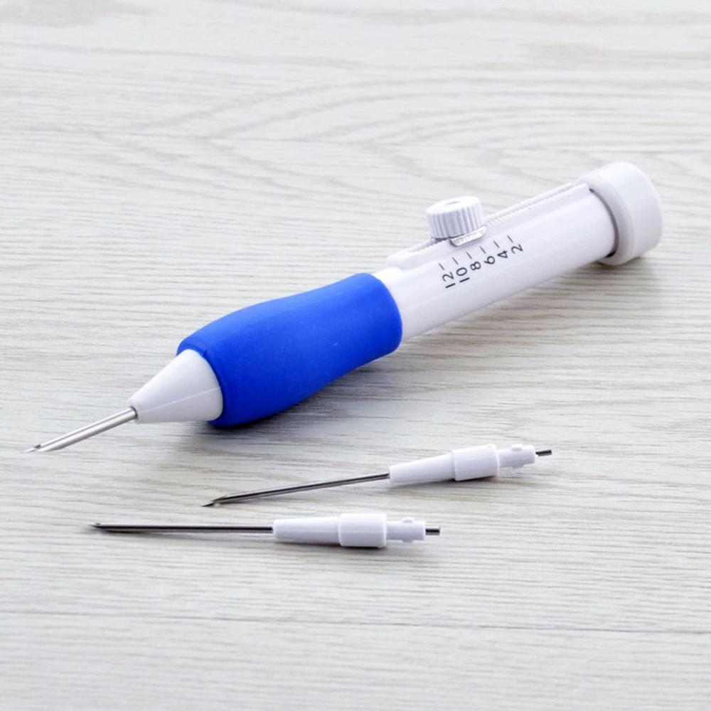 Magisk broderi pen gør det selv håndværk magisk broderi pen sæt gør det selv 3 udskiftelige punch nåle sytilbehør