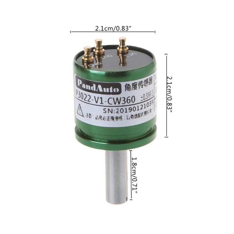 DC 5V Hall Angle Sensor Hall Effect Potentiometer Analog Transducer Rotation Displacement Non-contact Instrument