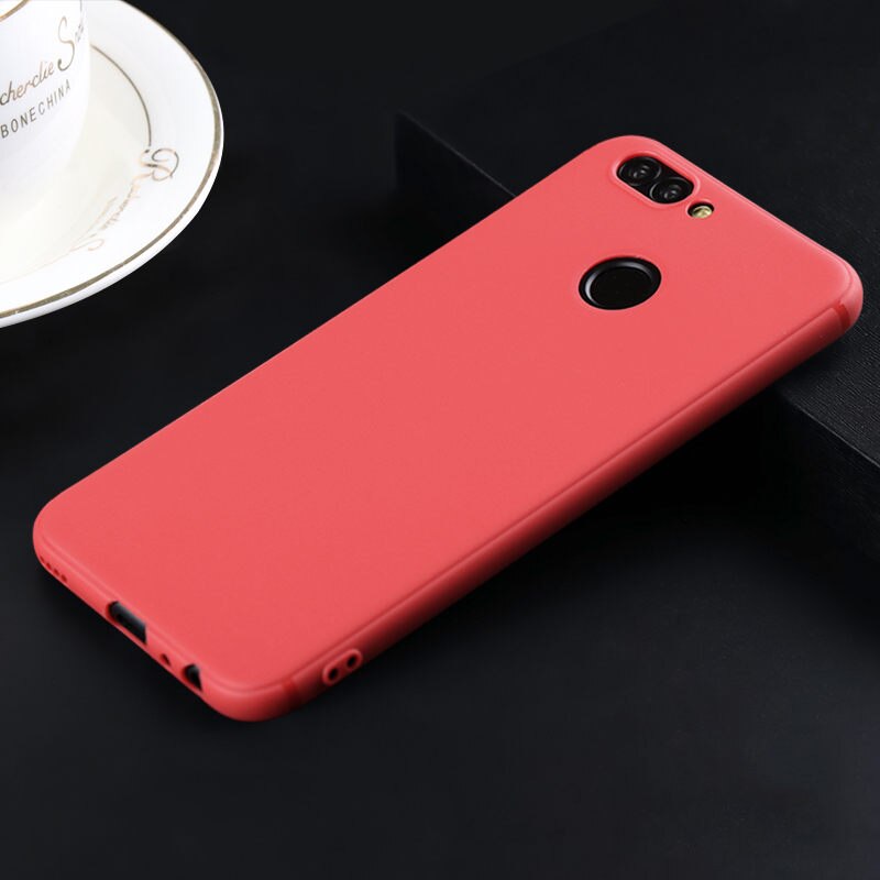 MAKAVO per Huawei Nova 2s Plus custodia 360 protezione custodia protettiva in Silicone morbido opaco per custodie per telefoni Huawei Nova 3i: For Huawei Nova 3i / Coral red