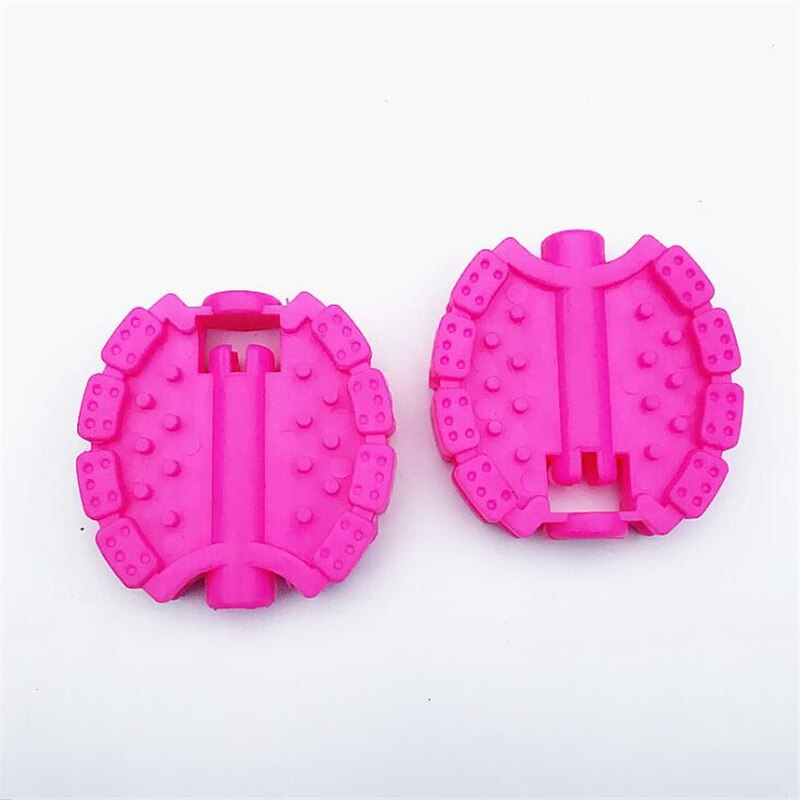 Pedal de substituição para crianças, pedaleira triciclo e carrinho de crianças com placa para bebê, bicicleta, pendente para crianças, ferramenta de ciclismo, 1 par: Pink oval