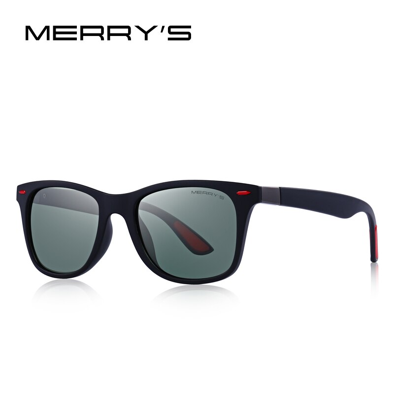 Merrys mænd kvinder klassisk retro nitte polariserede solbriller lysere firkantet ramme 100%  uv beskyttelse  s8508: C08 grønne