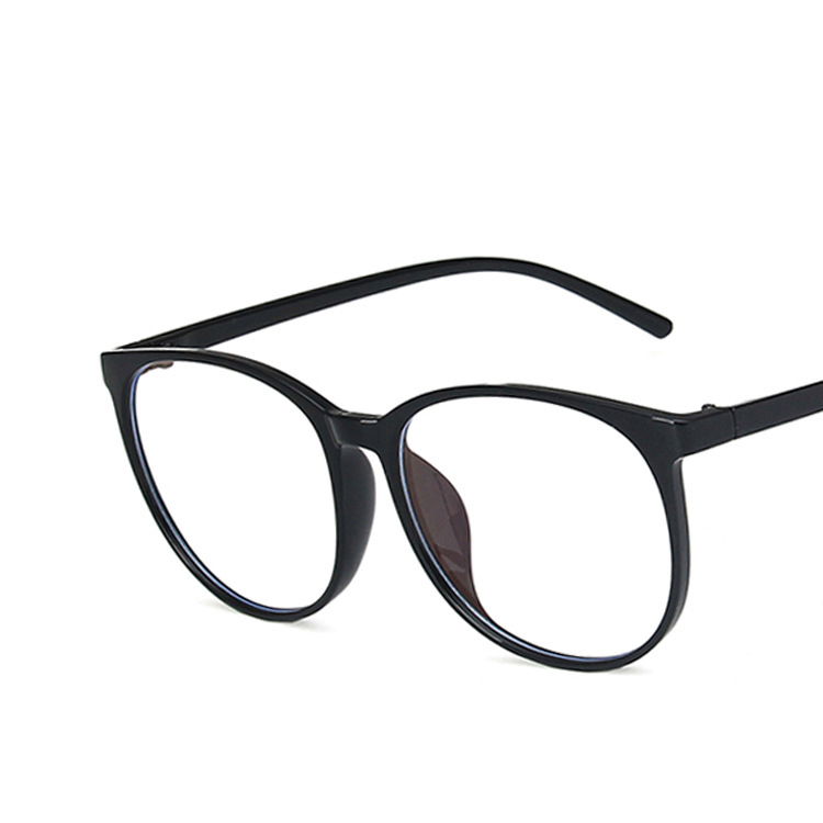 Gafas de protección contra luz azul con filtro de bloqueo para hombre y mujer, anteojos redondos de ordenador con marco superligero, color rosa y transparente: black