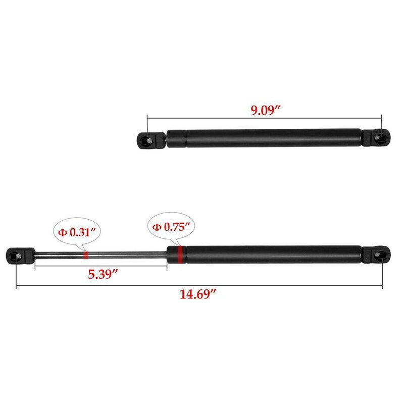 Car Hood Lift Supports Shocks Strut Rod Replacement Set for Hummer H3 2006 6288