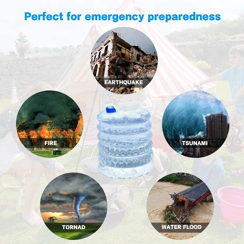 Foldable and Portable Water Tank - 15 L - Collapsible Water Tank - Water Tank for Camping