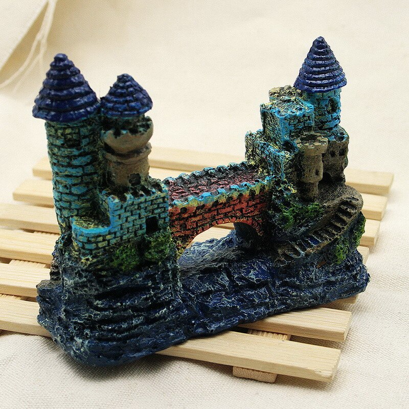 Aquarium Decor Simulation Resin Hide Castle Fish Tank Aquarium Ornaments Deco: 1