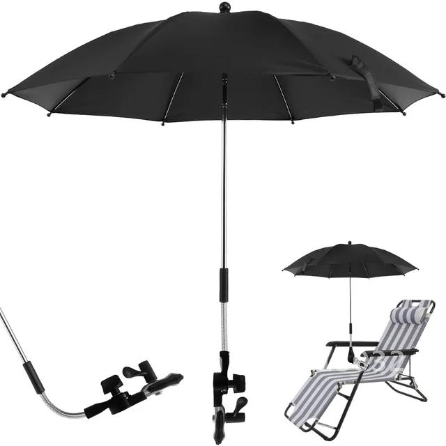 Soleil plage extérieur ombre parapluie Anti-Uv parapluie Camping plage avec pluie Protection solaire pince Parasol chaise équipement parapluie: YELLOW