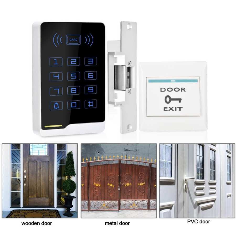 DC12V Door Access Control Unit Kit Access Card Device Lock with Power Supply