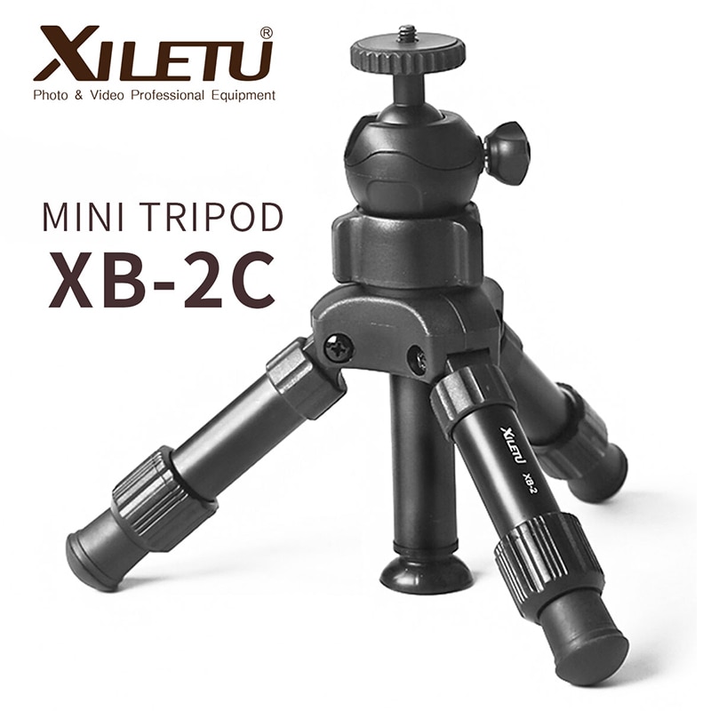 Xiletu XB-2C Mini Flexibele Draagbare Lichtgewicht Tafelblad Statief Voor Gopro Dslr En Smartphones