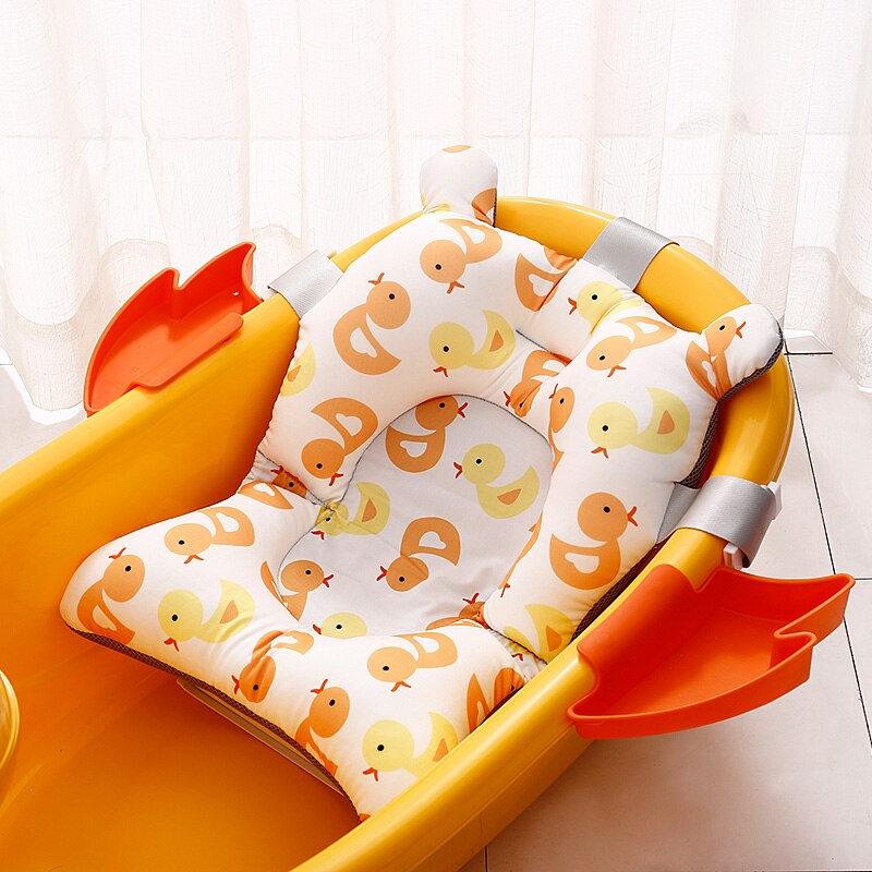 Bath Assist Comfortable Baby Non-Slip Bathtub Cushion Cute Cartoon Portable Infant Shower Back Support Hands Free Baby Tubs: 13